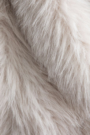 Chemise blanche doudou en fausse fourrure vue de côté flocon