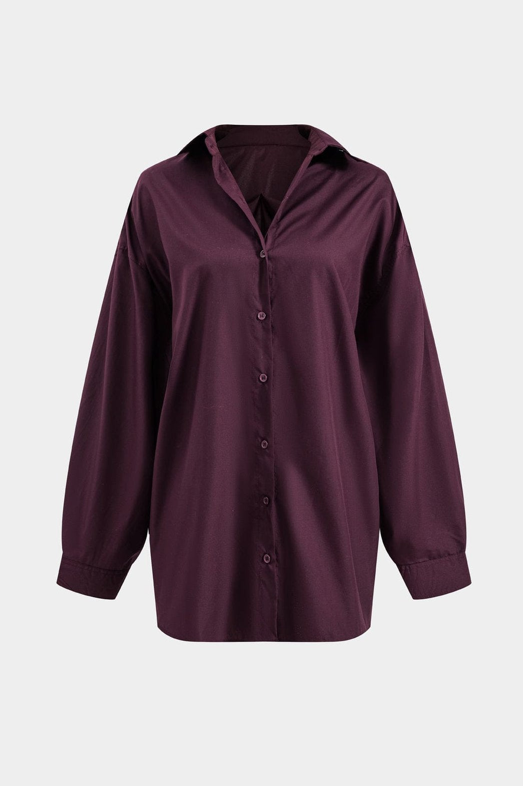 Chemise bordeaux fluide oversize soleil
