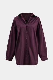 Chemise bordeaux fluide oversize soleil