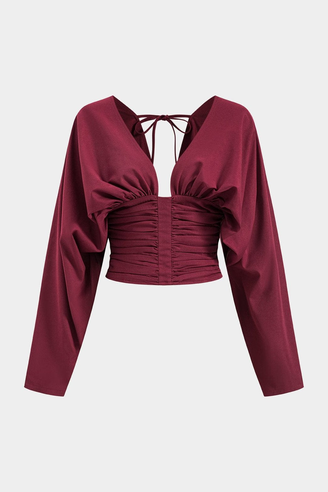 Chemise bordeaux dos nu élégante soleil