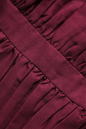Chemise bordeaux détail fronces étoile