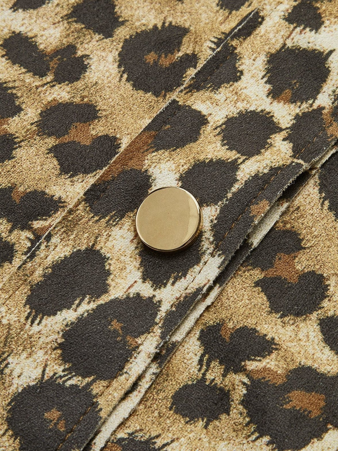 Chemise léopard portée émeraude