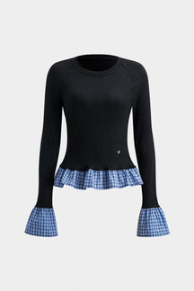Chemise élégante à manches bouffantes vue de face papillon