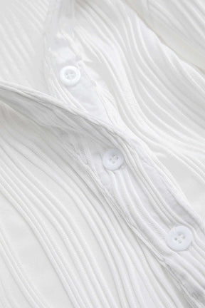 Chemise texturée blanche vue de profil nuage
