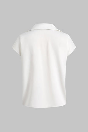Chemisier blanc twist détail nœud douceur
