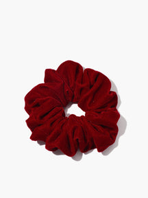Chouchou velours rouge bordeaux doux
