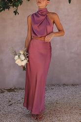 Ensemble robe longue soie douceur