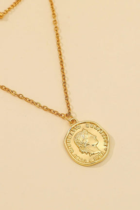 Vue portée du collier double chaîne harmonie