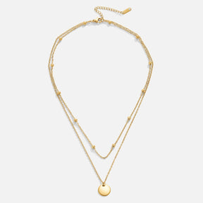 Collier superposé or délicat
