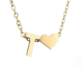 Collier Initiale Cœur Plaqué Or