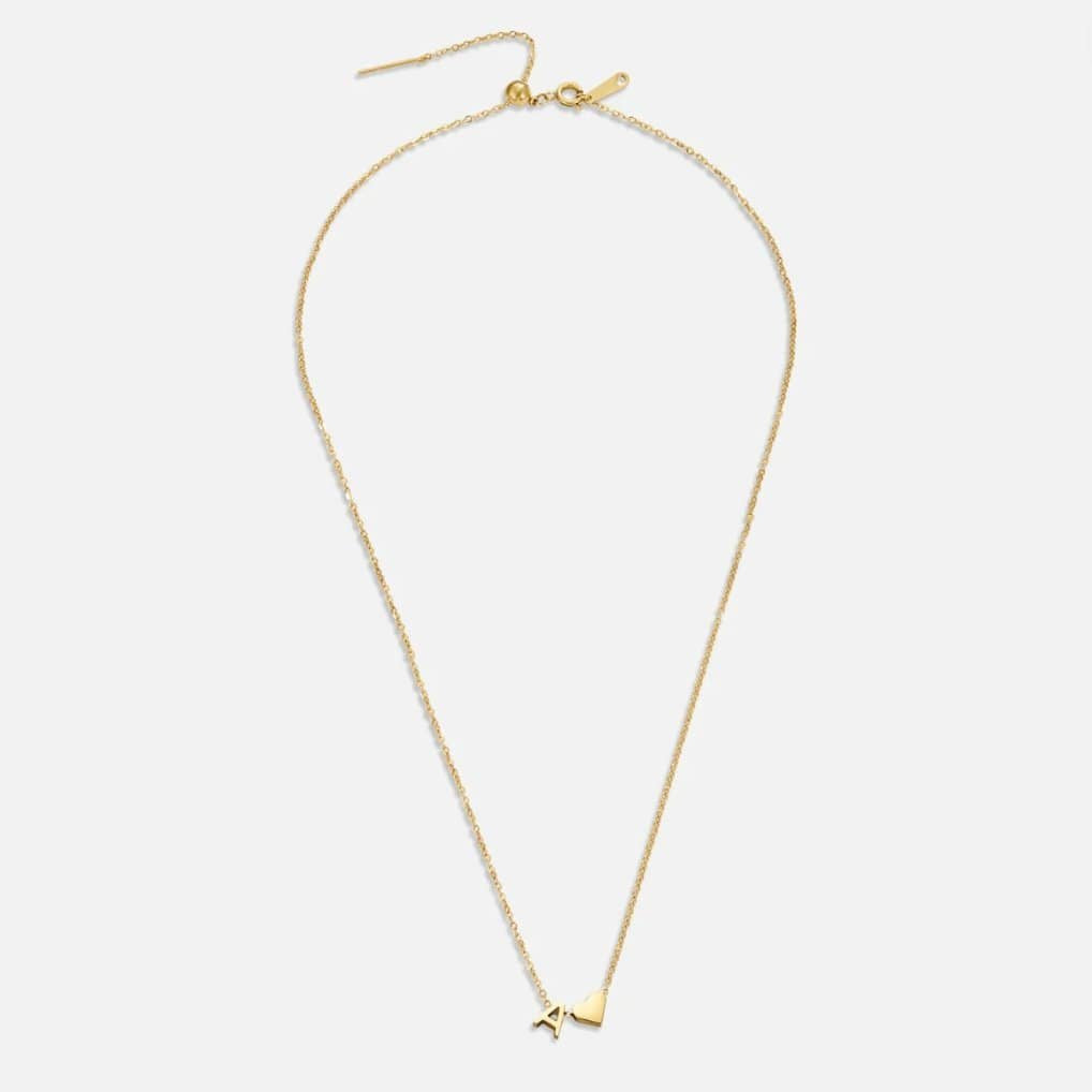 Collier Initiale Cœur Plaqué Or
