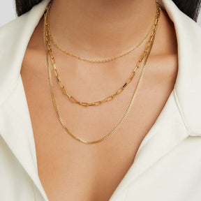 Collier superposé plaqué or douceur