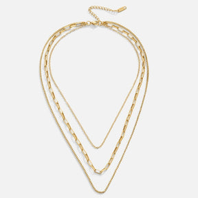 Collier triple rangs doré harmonie