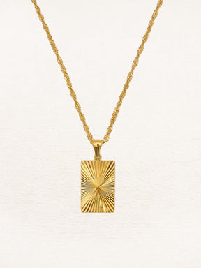 Pendentif géométrique doré brillant étoile