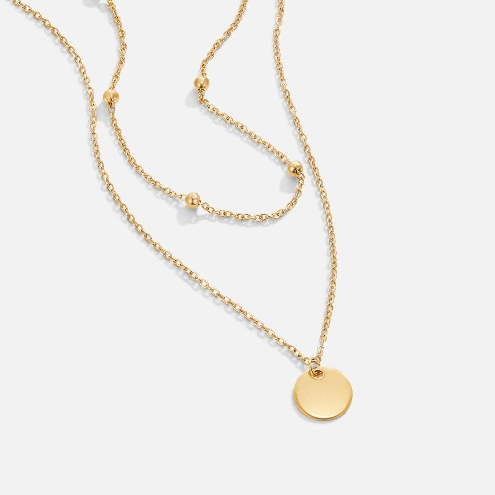 Collier superposé doré élégant harmonie