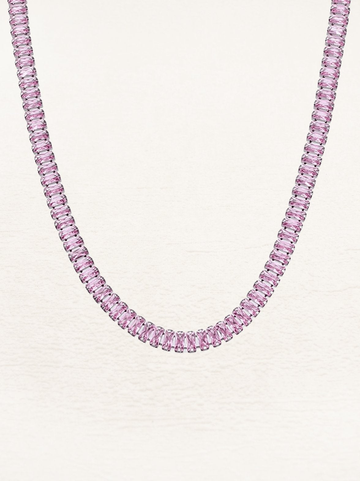 Collier tennis cristal vue détaillée harmonie