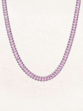 Collier tennis cristal vue détaillée harmonie