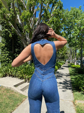 Combinaison jean style casual rubis