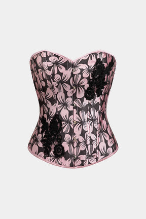 Corset ajusté vue avant crystal