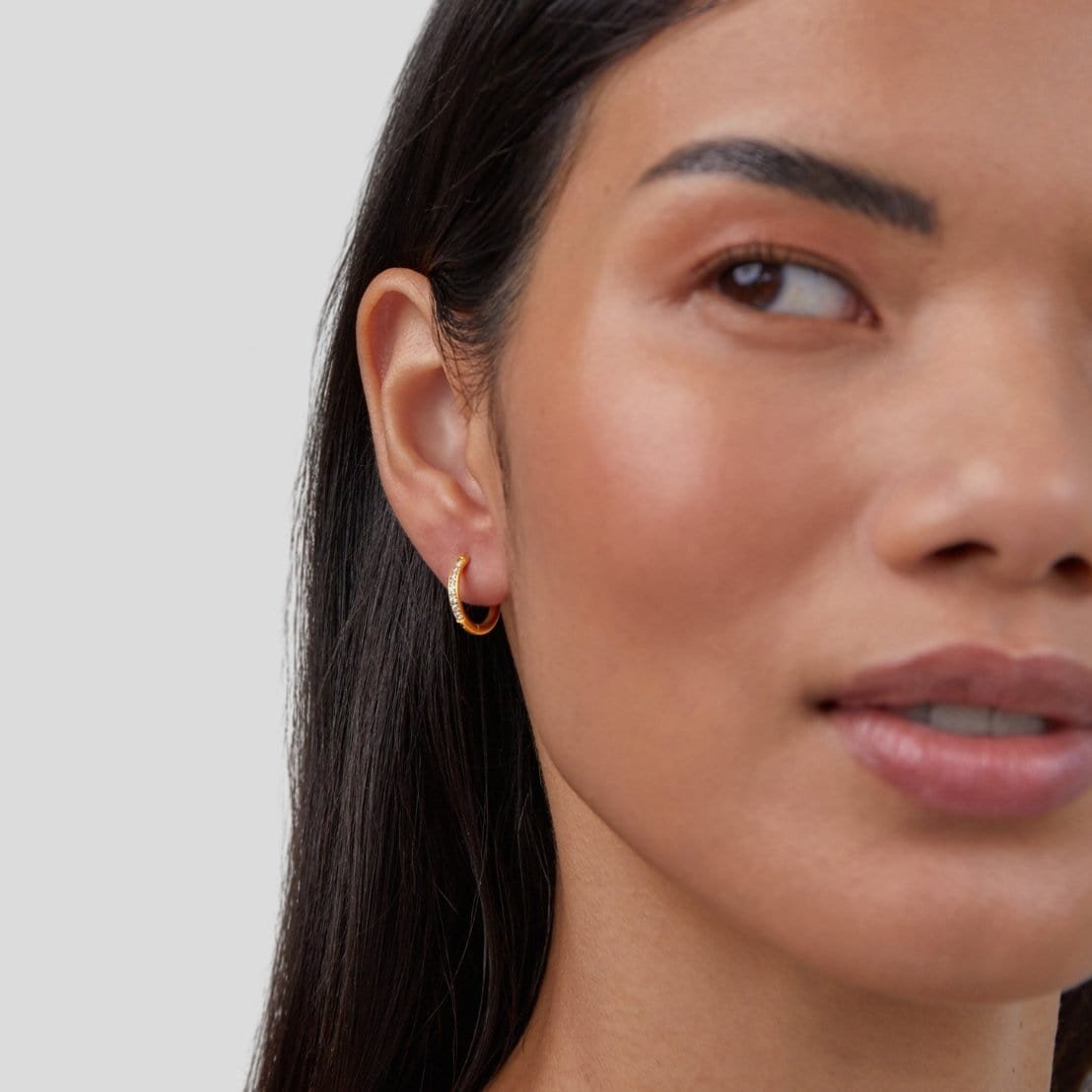 Boucles d'oreilles cristal éternité lune