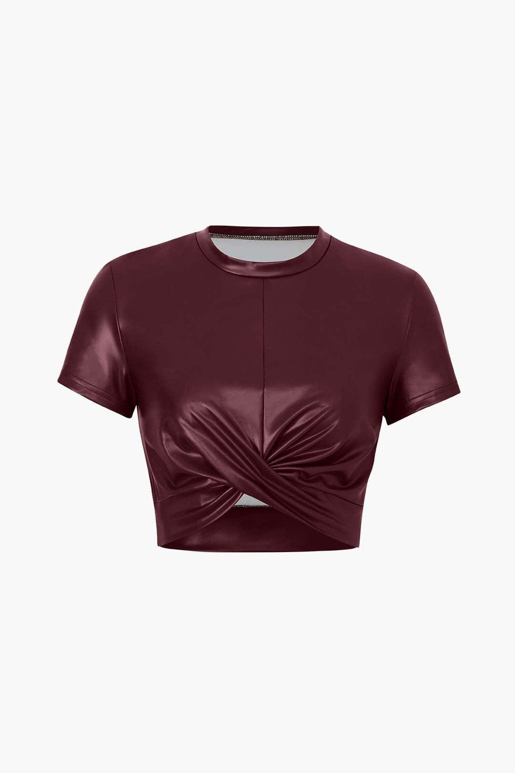 top court simili cuir noir tendance moonlight