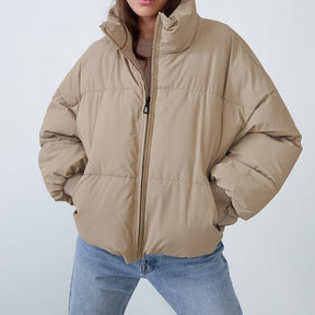 Doudoune col montant détail zip lumière