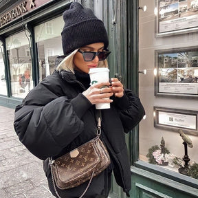 Doudoune beige look urbain océan