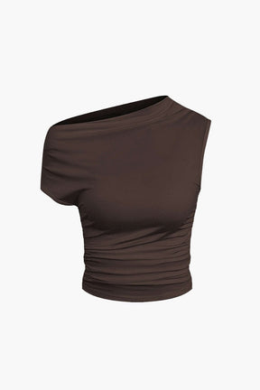 Ensemble Asymétrique Blanc Élégant