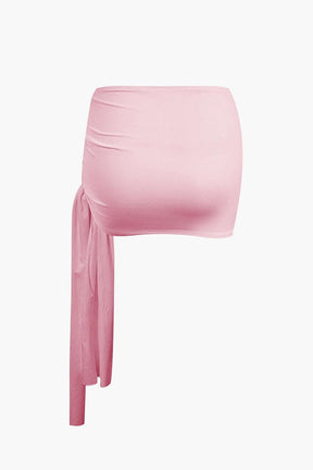 Ensemble Asymétrique Blanc Élégant