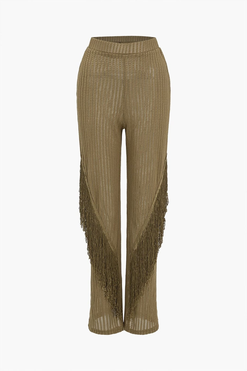 Ensemble kaki franges détails saphir