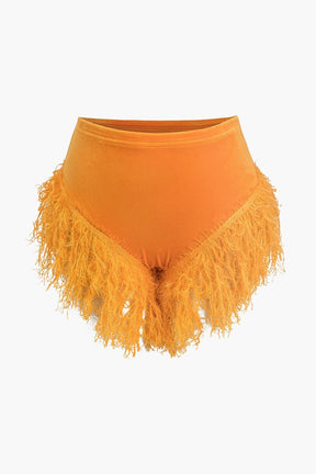 Ensemble asymétrique orange profil lune