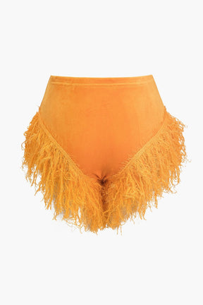 Ensemble asymétrique orange porté nuage