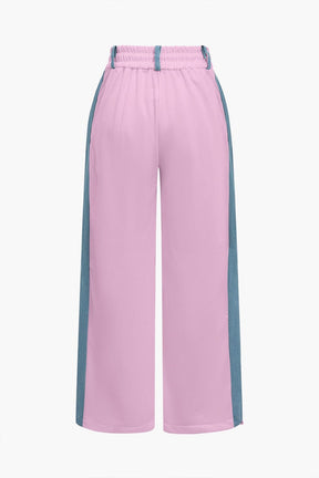 Ensemble Bicolore Crop Top et Pantalon Large