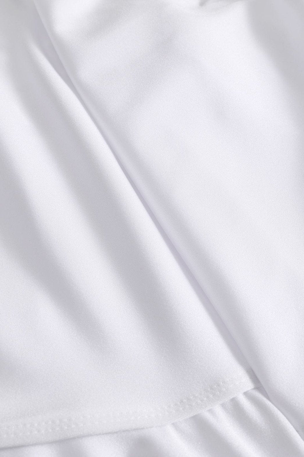Maillot de bain 3 pièces blanc avec effet ruché plage