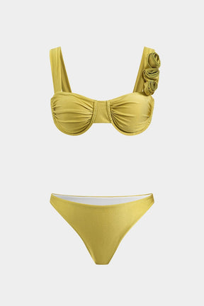 Vue de dos du bikini jaune étoile