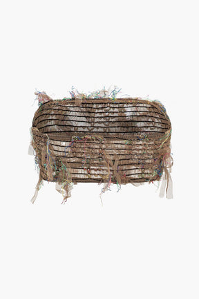 Détail des franges multicolores nuage