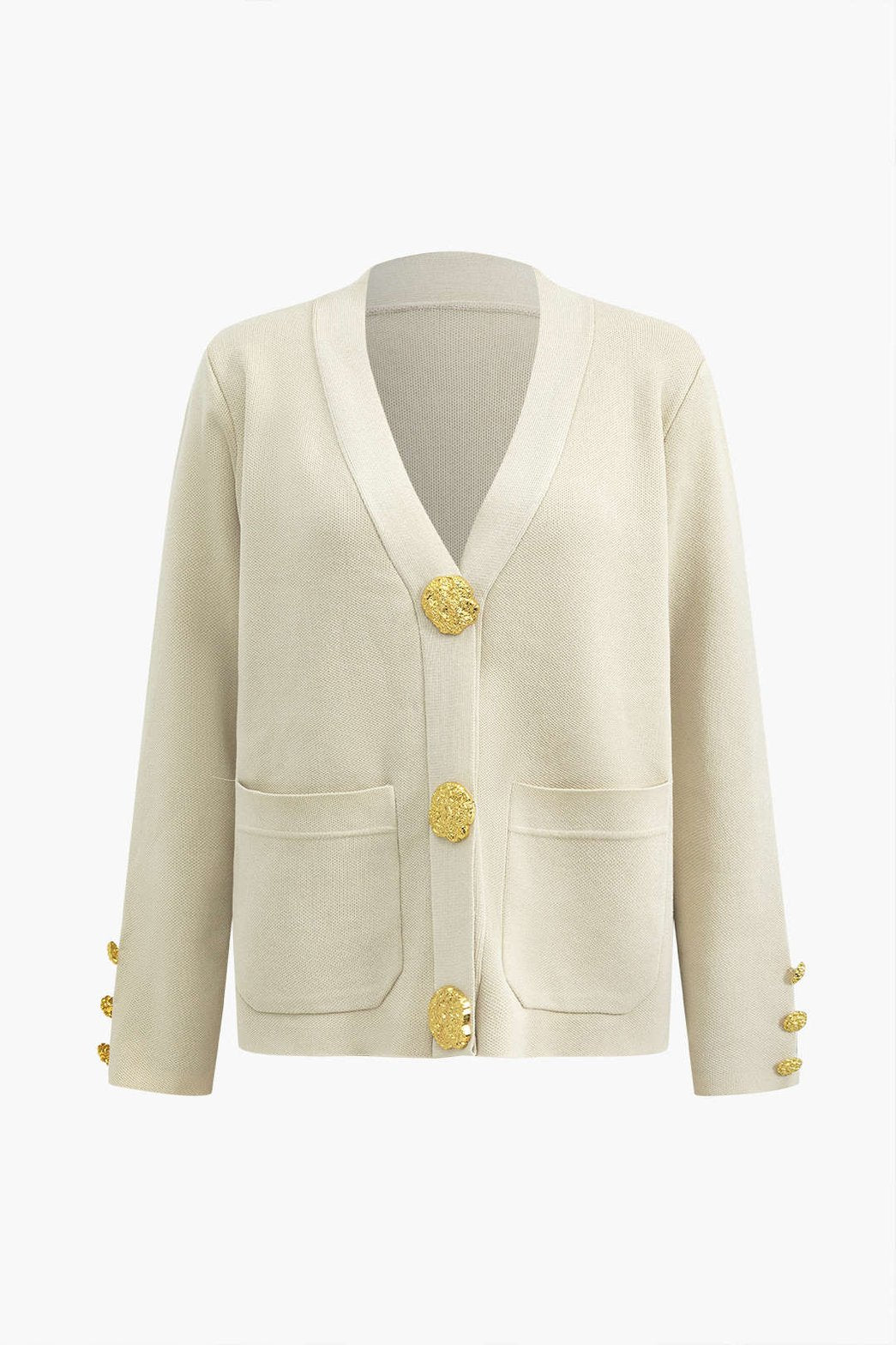 Ensemble Cardigan Tricot Boutons Dorés