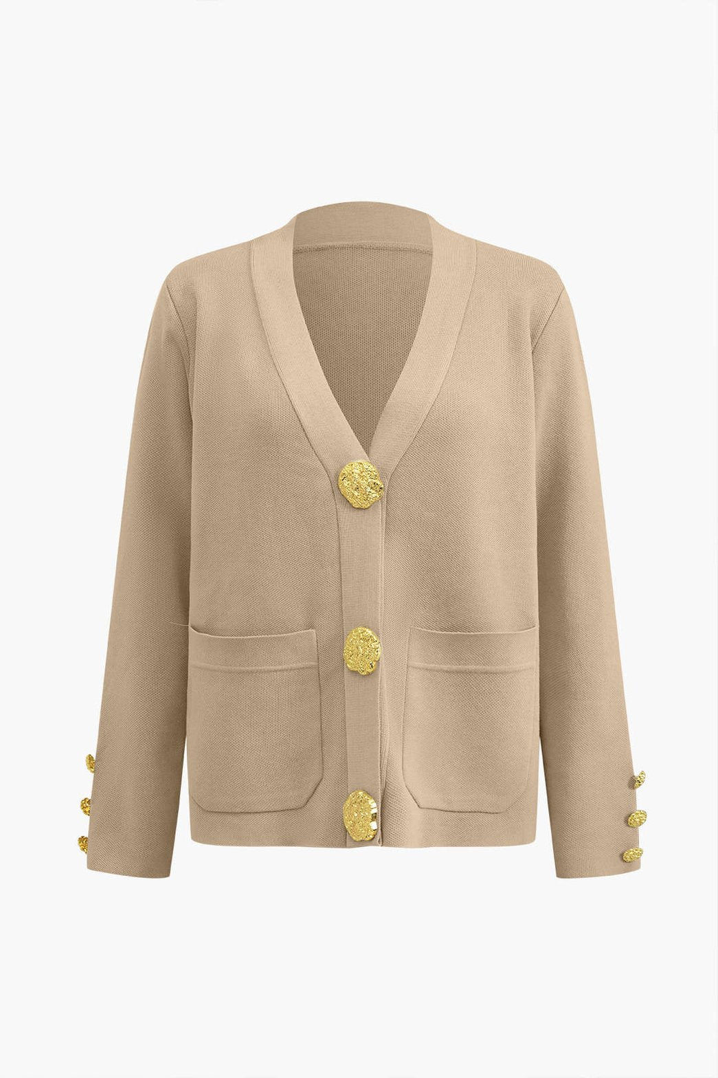Ensemble Cardigan Tricot Boutons Dorés