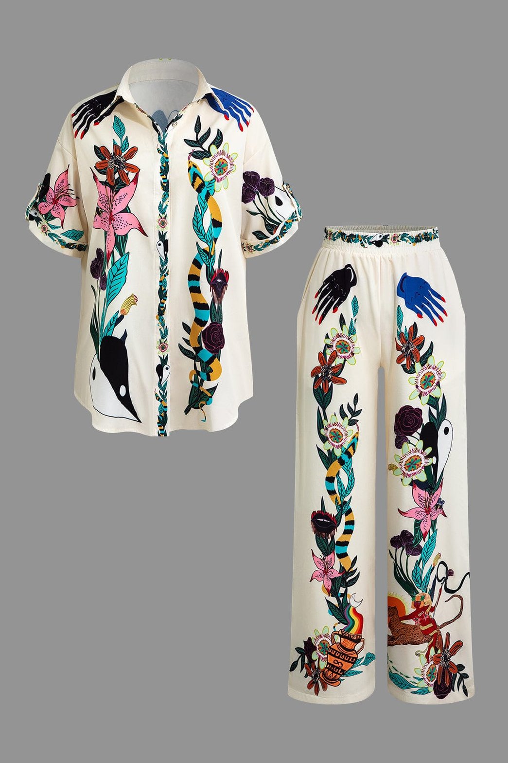 Ensemble fleuri artistique blanc soleil