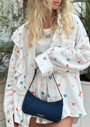 Ensemble Chemise & Short Motif Cœurs