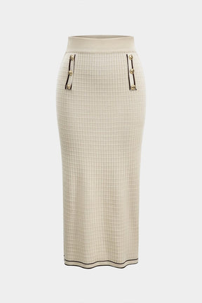 Tenue tricot chic boutonnée Élégance