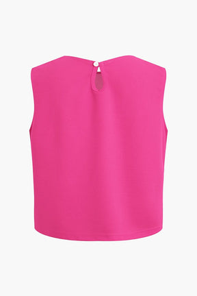 Ensemble Chic Pantalon Large et Top sans Manches