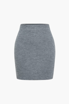 Minijupe tricot gris harmonie