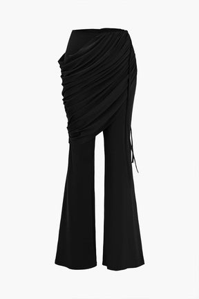 Ensemble élégant noir drapé - pluie
