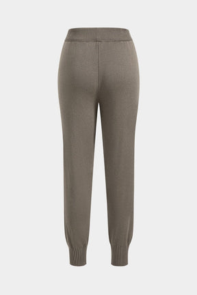 Ensemble tricot col roulé motif losanges bicolore vue ensemble style