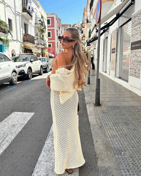 Ensemble jupe longue crochet douceur