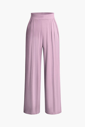 Ensemble Crop Top Bandeau et Pantalon Large Terracotta