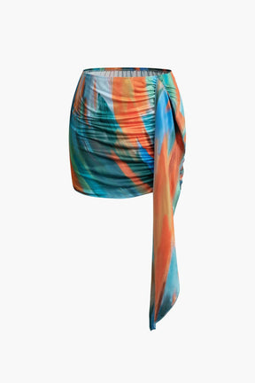 Ensemble d'été tie-dye multicolore vague