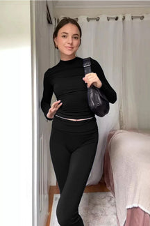Ensemble casual chic gris clair lune