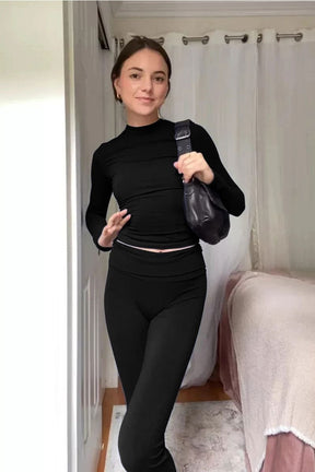 Ensemble casual chic gris clair lune